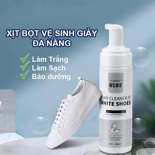 Bình xịt tạo bọt giặt khô giày WLWE