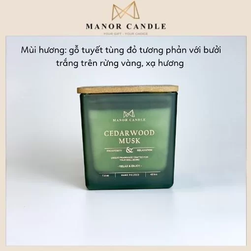 Sáp thơm Manor Candle - Size 7.4oz 230g - An Toàn không khói