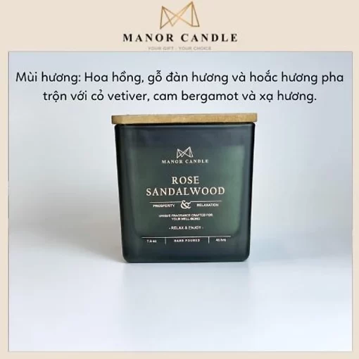 Sáp thơm Manor Candle - Size 7.4oz 230g - An Toàn không khói