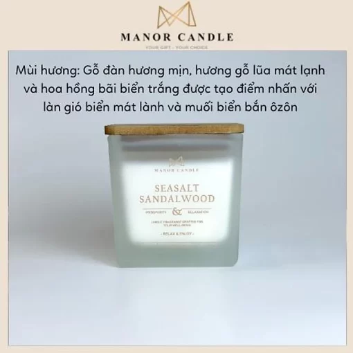 Sáp thơm Manor Candle - Size 7.4oz 230g - An Toàn không khói