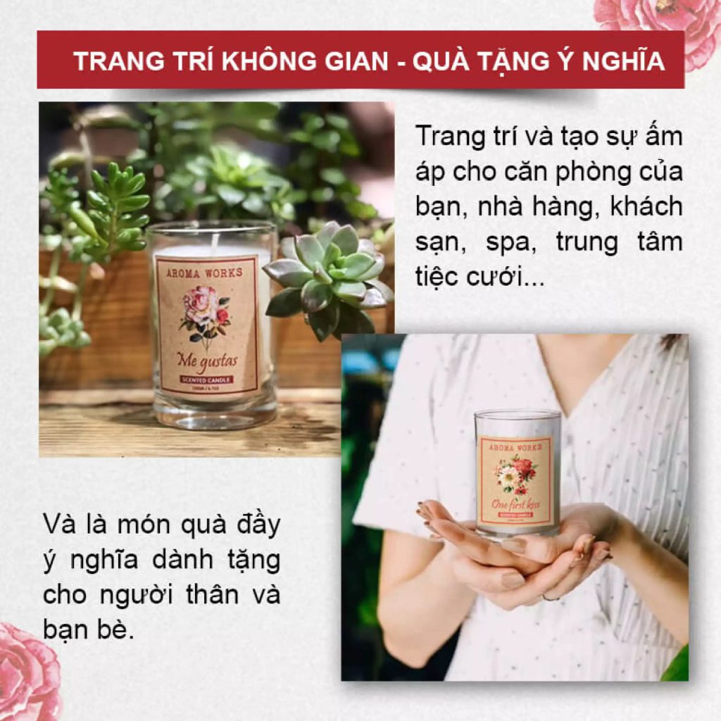 Nến Thơm Thiên Nhiên Mùa Hè Aroma Works Natural Scented Candle 6