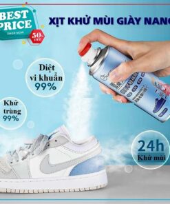 Chai xịt khử mùi giày dép Nano bạc 11