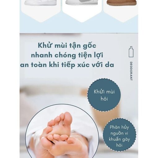 Chai xịt khử mùi giày dép Nano bạc (260ml)